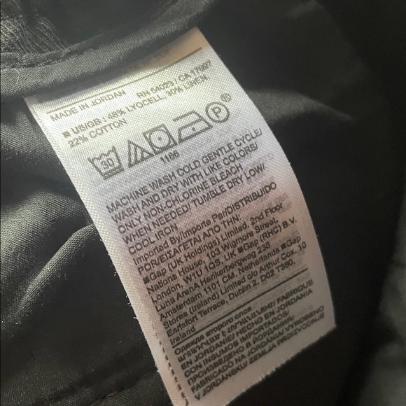 Like New Banana Republic Lyocell Linen Blend Belted Cargo Trouser Pants Black 6 - Picture 6 of 7